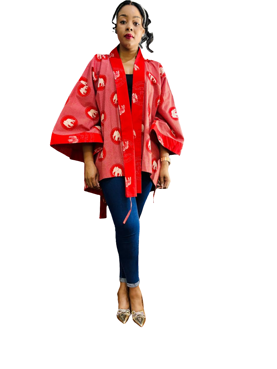 Shweshwe Short Kimono